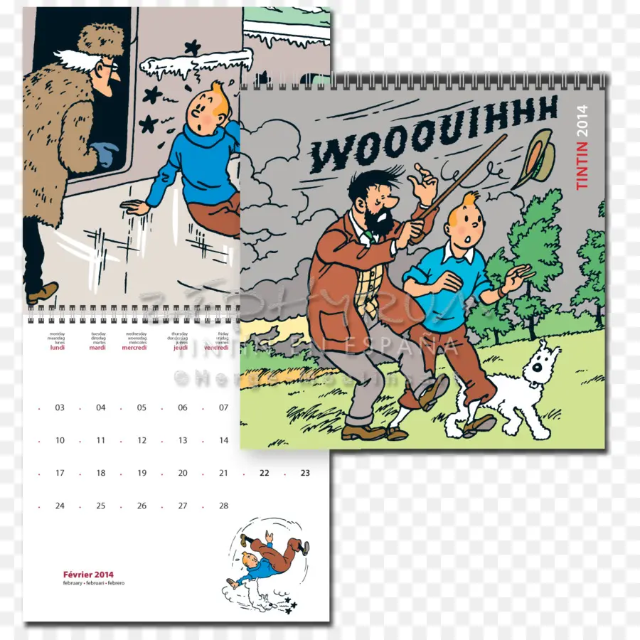 Calendário Tintim，Quadrinhos PNG