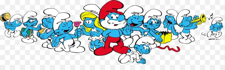 Smurfette，Papa Smurf PNG