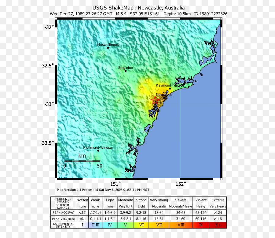 2016 Tanzânia Terremoto，1989 Newcastle Terremoto PNG