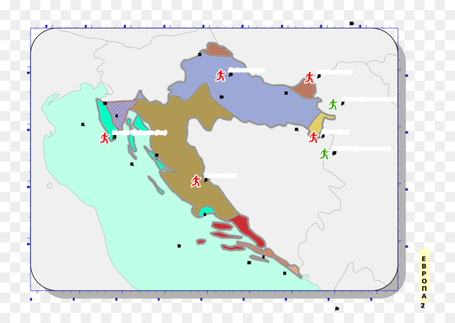 Croácia，Vetor Mapa PNG