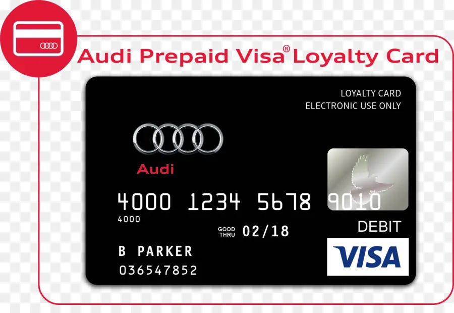 Cartão Visa Pré Pago Audi，Lealdade PNG