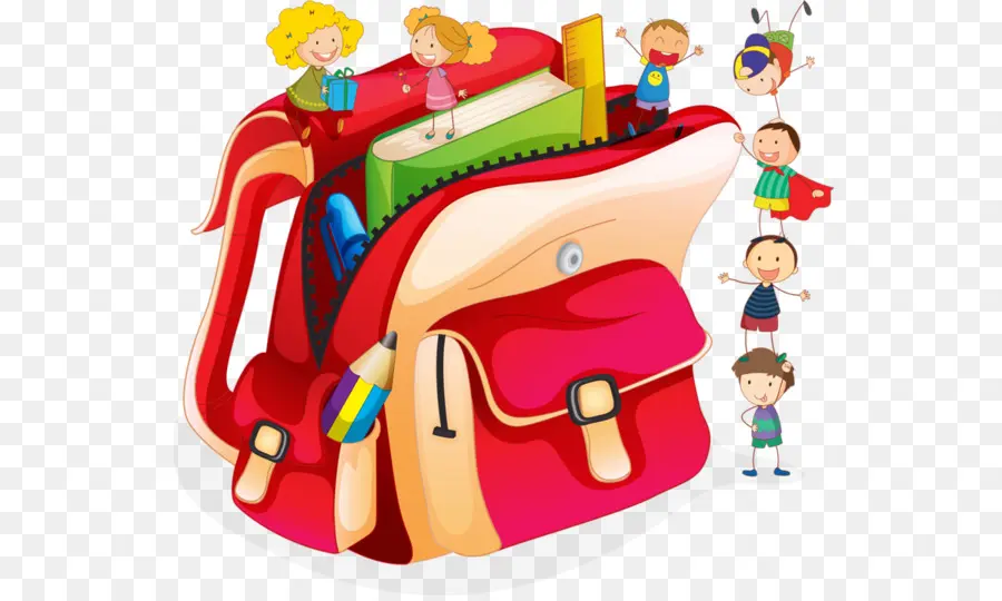 Mochila Escolar，Livros PNG