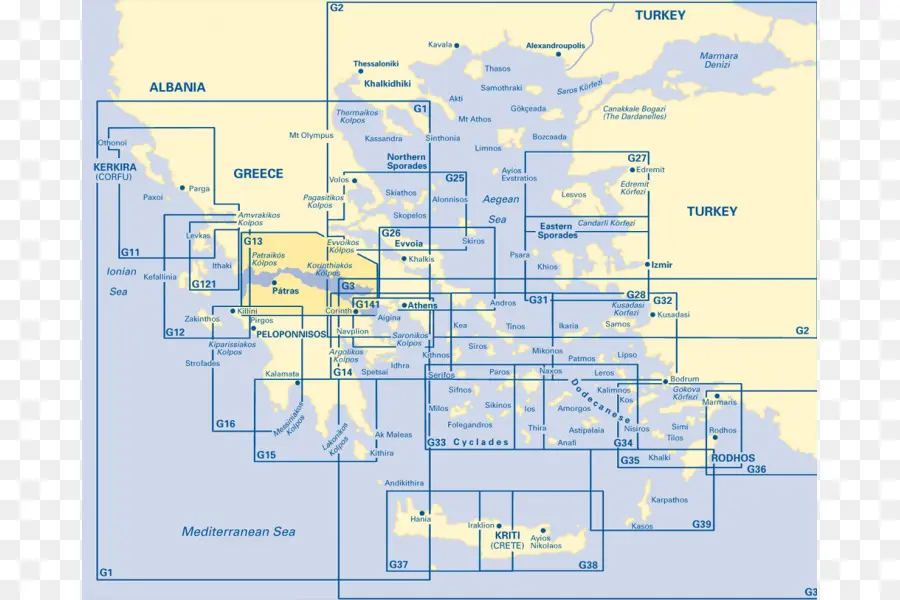 Mapa Da Grécia，País PNG