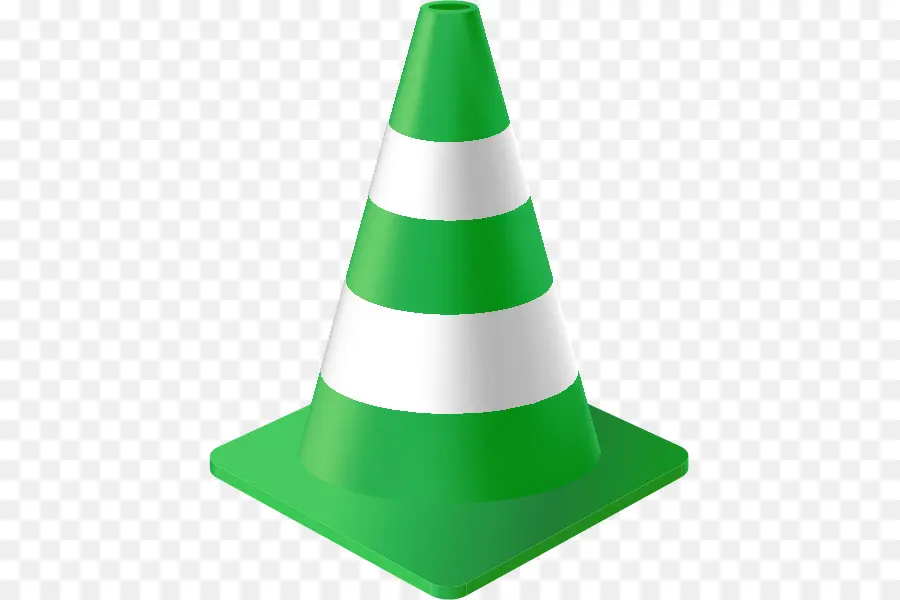 Cone De Trânsito，Verde PNG