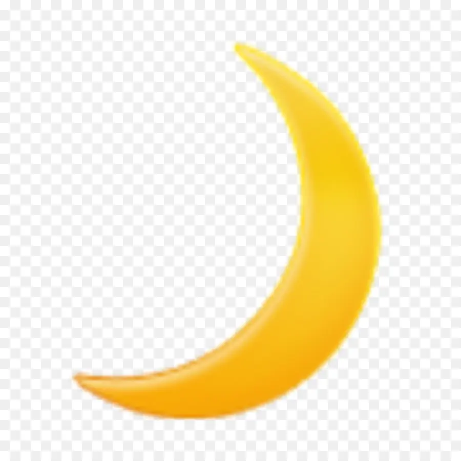 Lua Crescente，Amarelo PNG