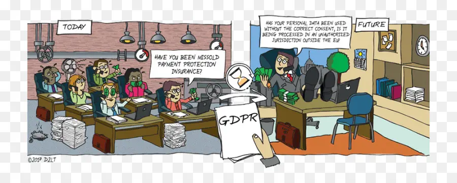 Quadrinhos Do Gdpr，Desenho Animado PNG