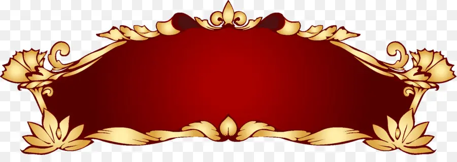 Moldura Decorativa，Vermelho PNG