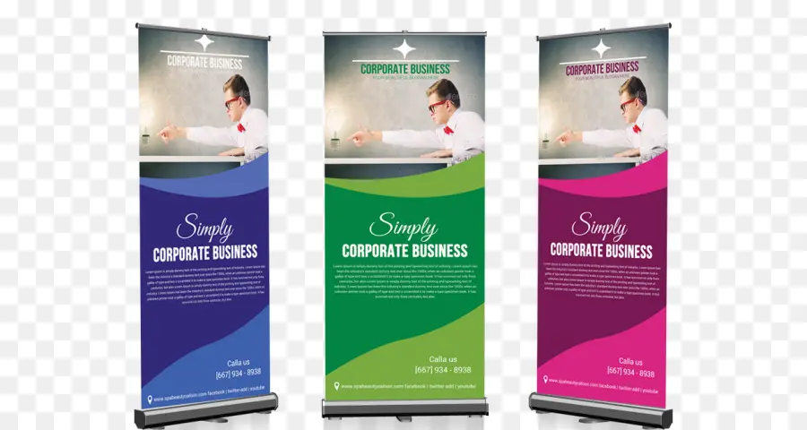 Banners Enrolados，Corporativo PNG