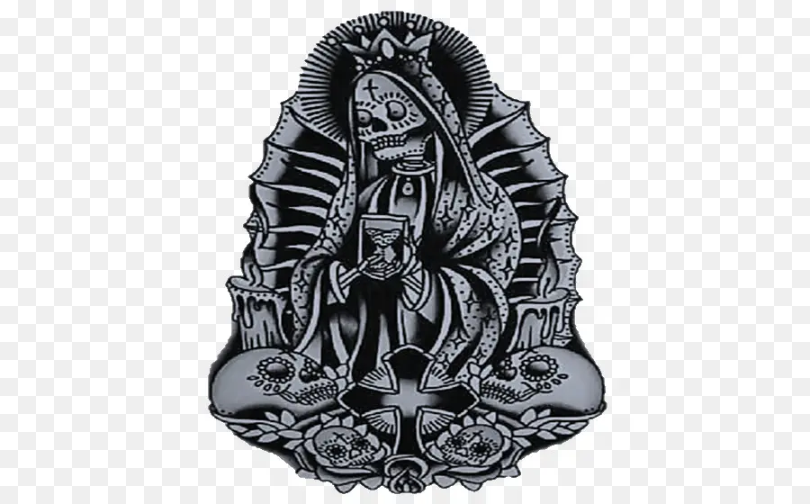 Arte Do Esqueleto，Preto E Branco PNG