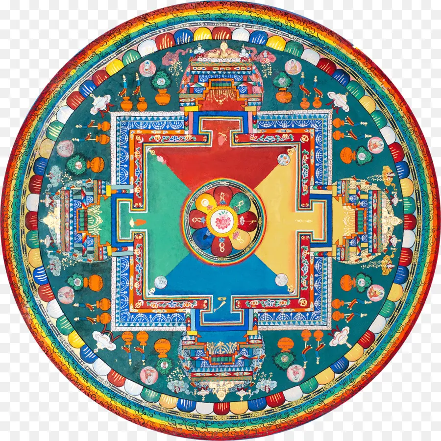 Mandala，A Mandala De Tara Retiro Budista PNG