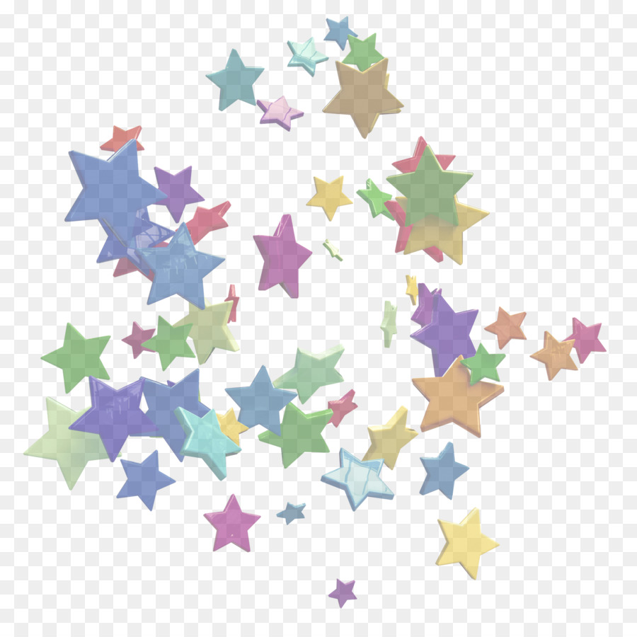 Estrelas Coloridas，Brilho PNG