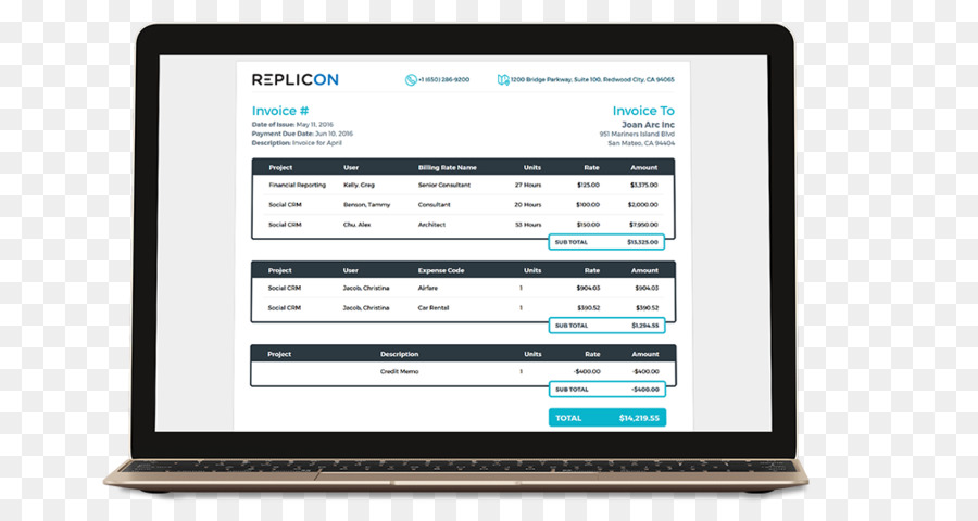 Time Tracking Software，Replicon PNG