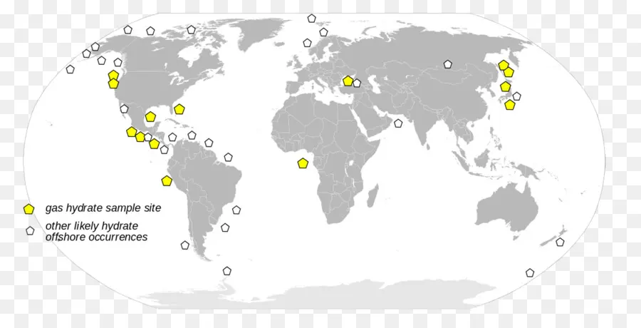 Mapa Mundial，Hidrato De Gás PNG