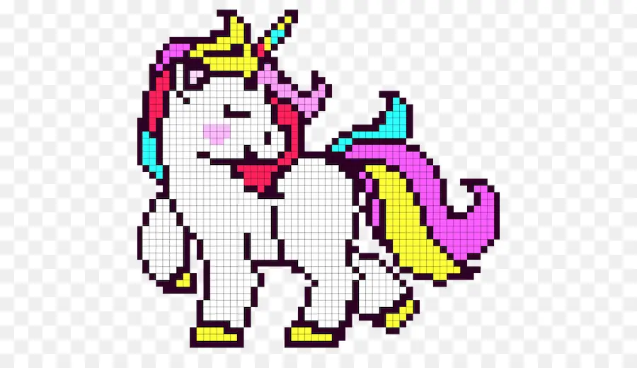 Unicórnio Pixelado，Pixel Art PNG