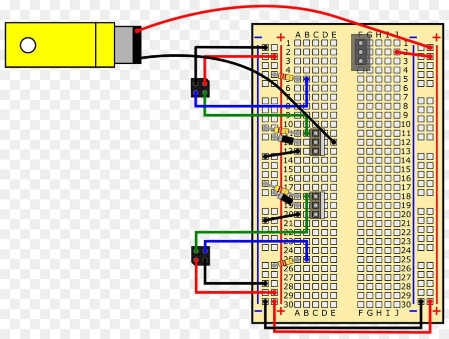 Microcontrolador，Protoboard PNG