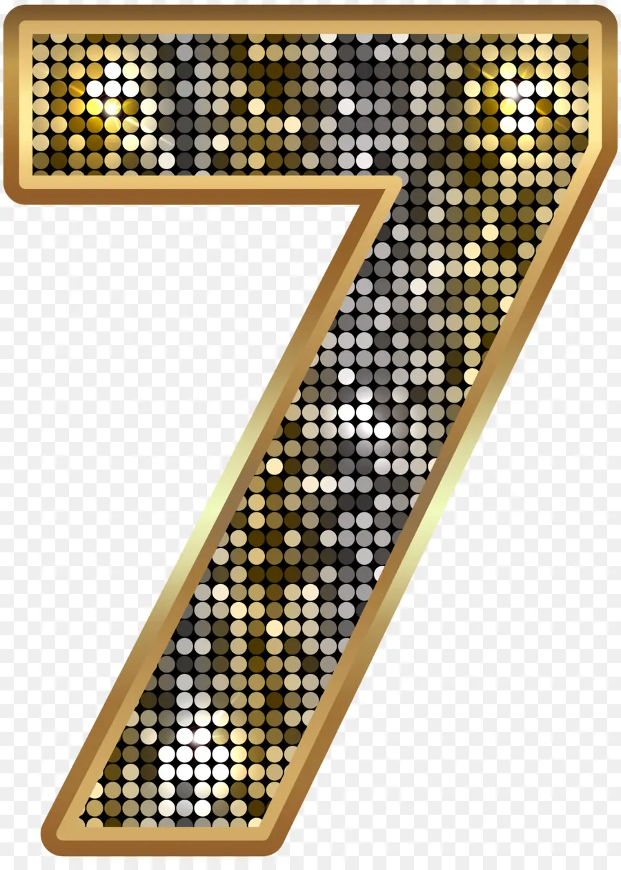 Número 7，Ouro PNG