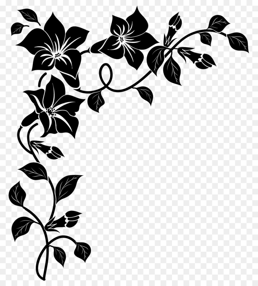 Design De Canto Floral，Flores PNG