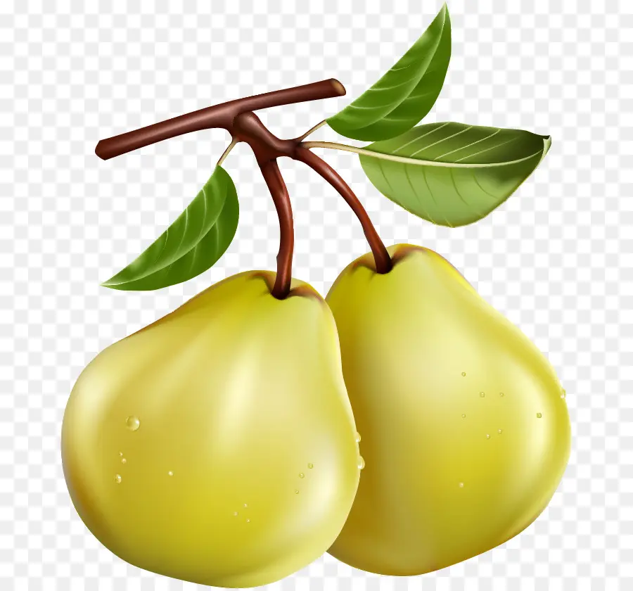 Peras Amarelas，Fruta PNG