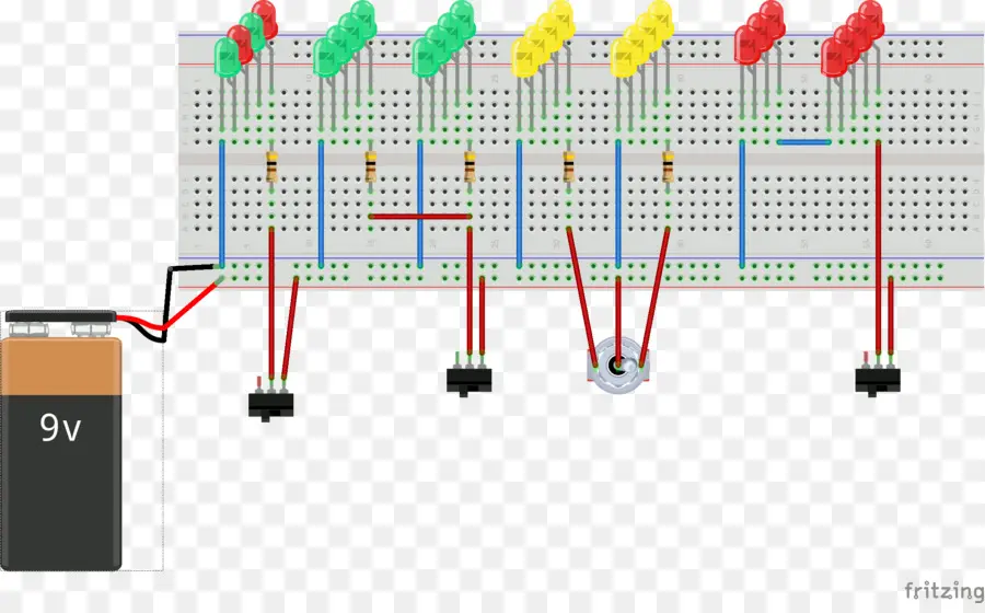 Circuito De Tábua De Pão，Leds PNG