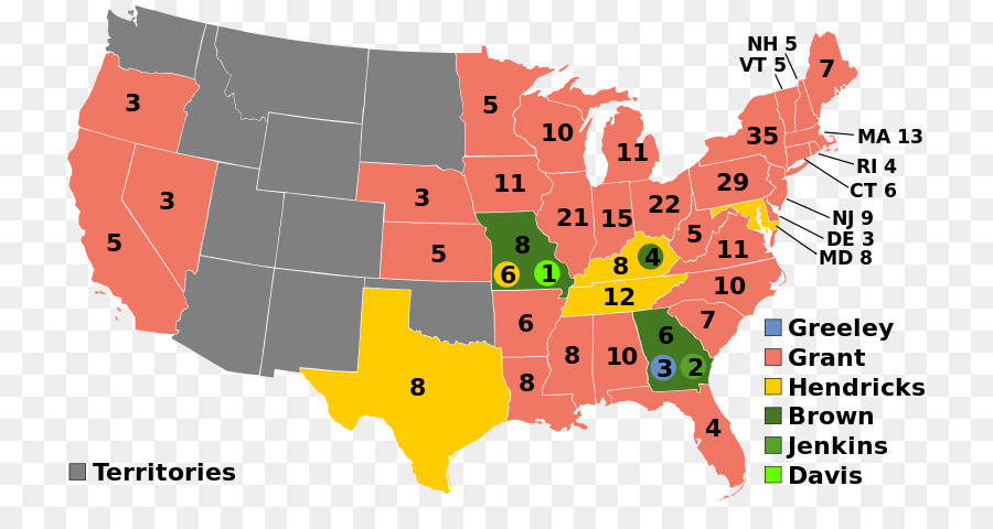 Estados Unidos Para A Eleição Presidencial De 1872，Estados Unidos Para A Eleição Presidencial De 1876 PNG