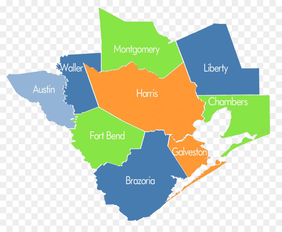 Mapa Do Condado，Texas PNG