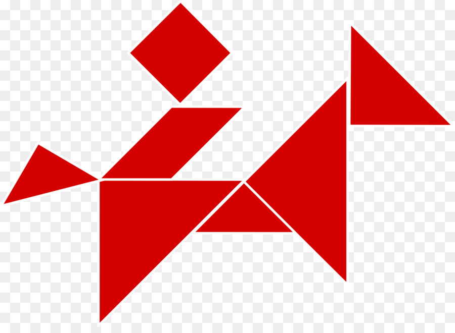 Peixe Vermelho，Tangram PNG