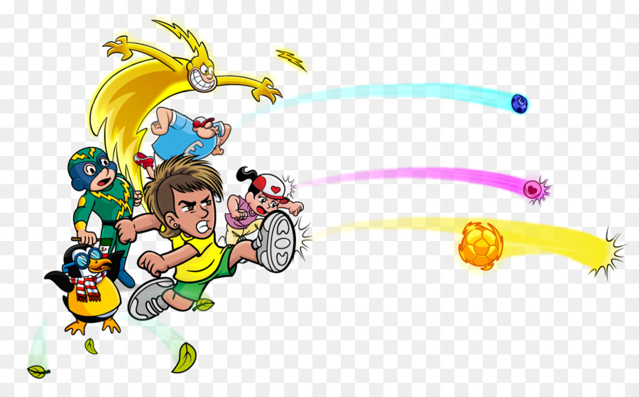 Personagens De Desenhos Animados Jogando Futebol，Jogo PNG