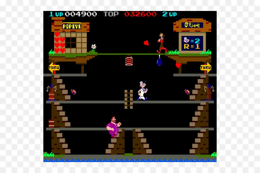 Jogo De Arcade Popeye，Retrô PNG