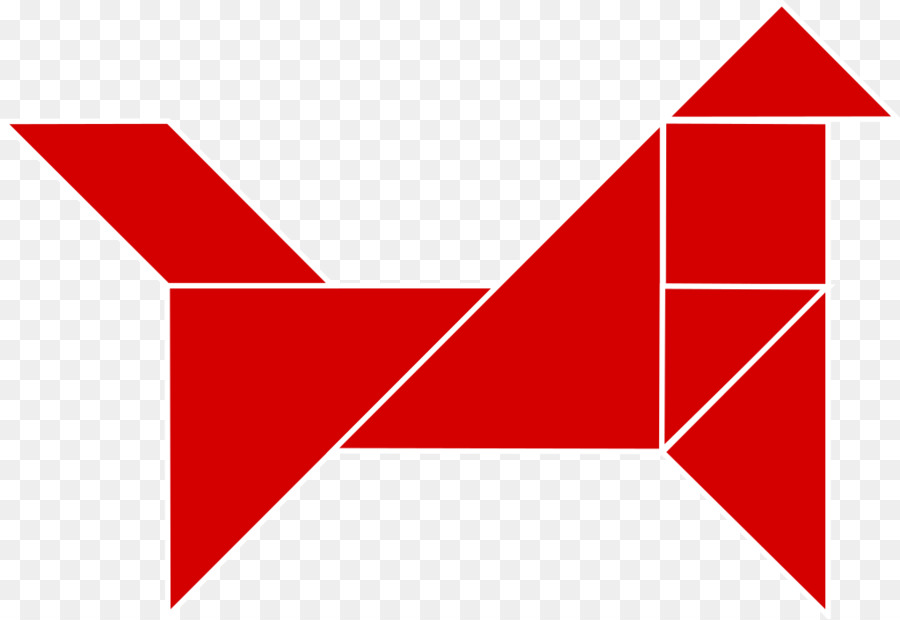 Pássaro Tangram Vermelho，Quebra Cabeça PNG