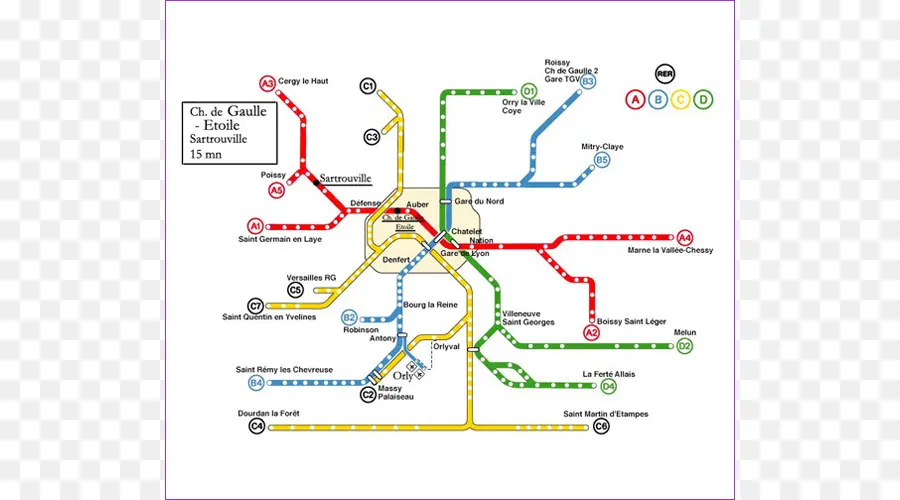 Mapa Do Metrô，Paris PNG