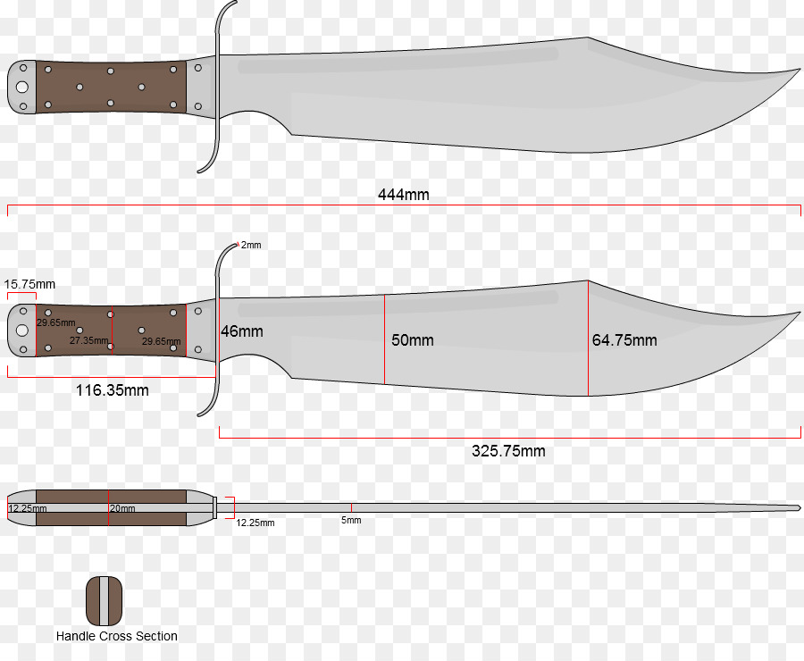 Faca Bowie，Machete PNG