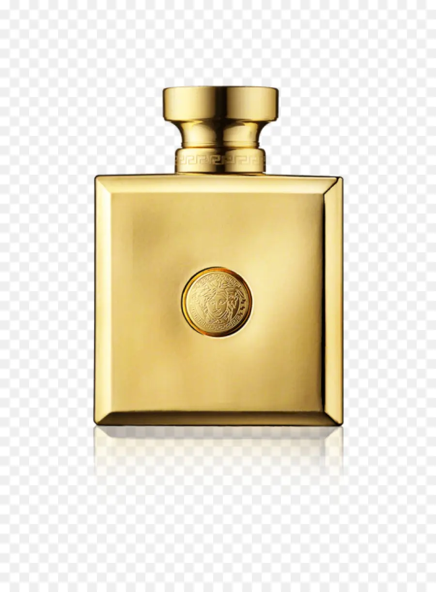 Frasco De Perfume Dourado，Luxo PNG