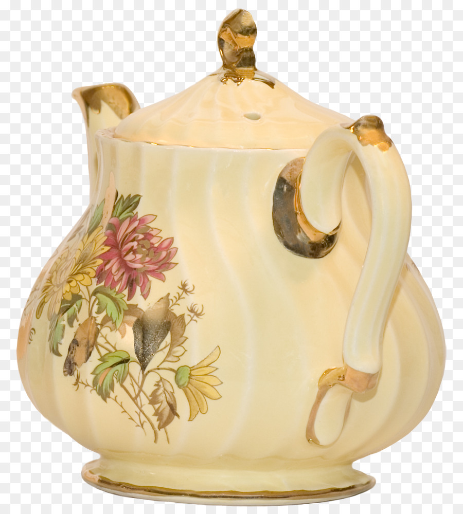 Bule Floral，Cerâmica PNG