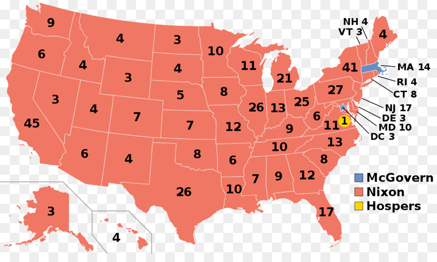 Estados Unidos Para A Eleição Presidencial De 1972，Estados Unidos Para A Eleição Presidencial De 1968 PNG