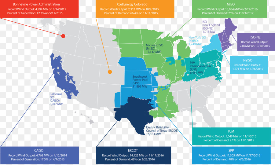 Estados Unidos，Energia Eólica PNG