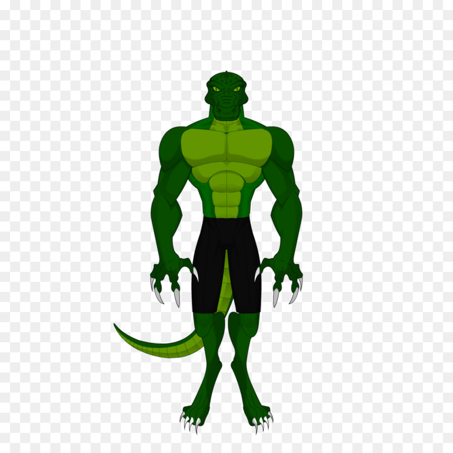 Homem Lagarto Verde，Muscular PNG