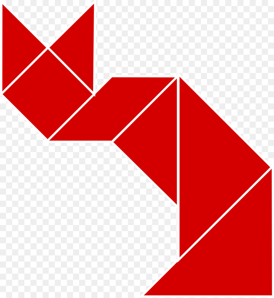 Peixe Vermelho，Tangram PNG