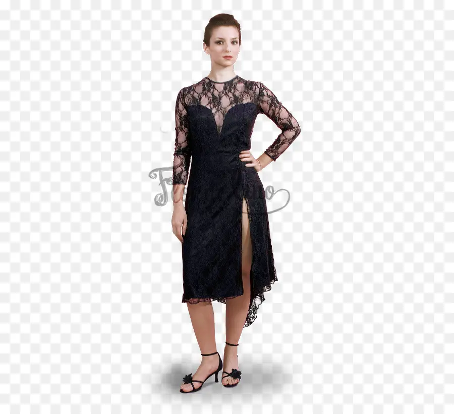 Vestido Preto，Renda PNG