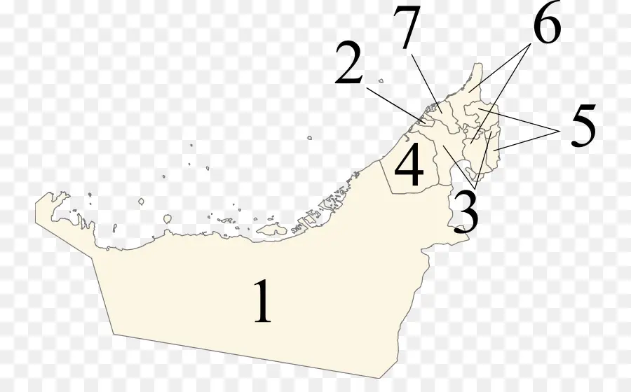 Mapa Dos Emirados Árabes Unidos，Geografia PNG