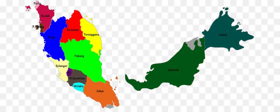 Malásia，Vetor Mapa PNG