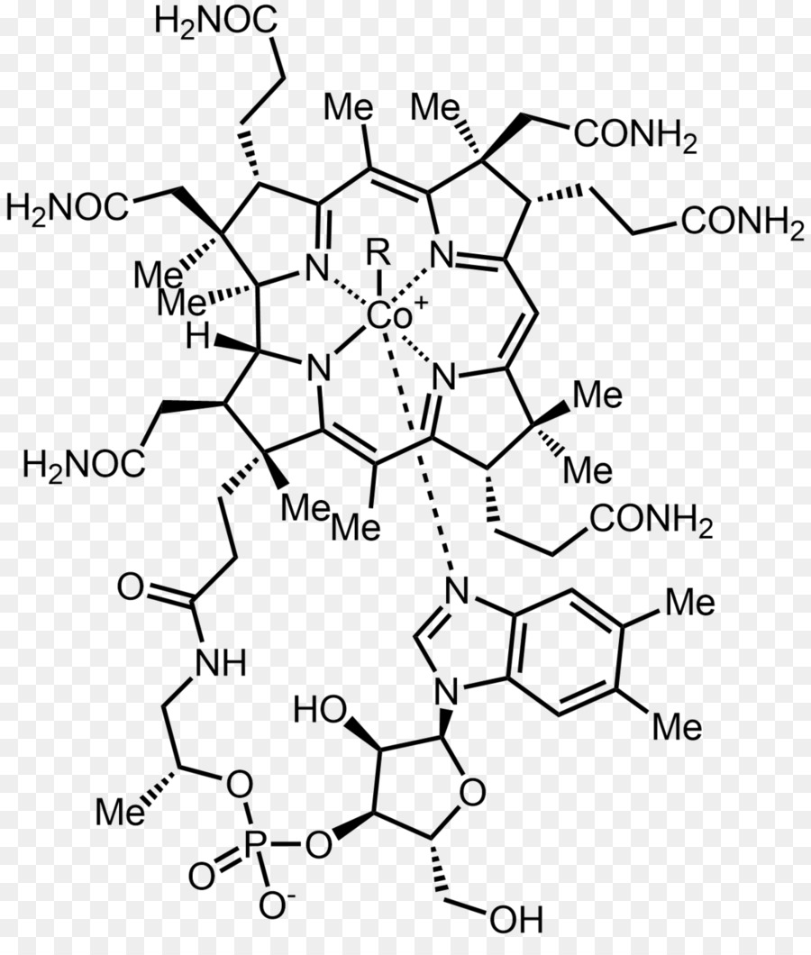 A Vitamina B12，Cianocobalamina PNG