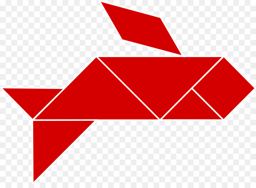 Peixe Vermelho，Tangram PNG