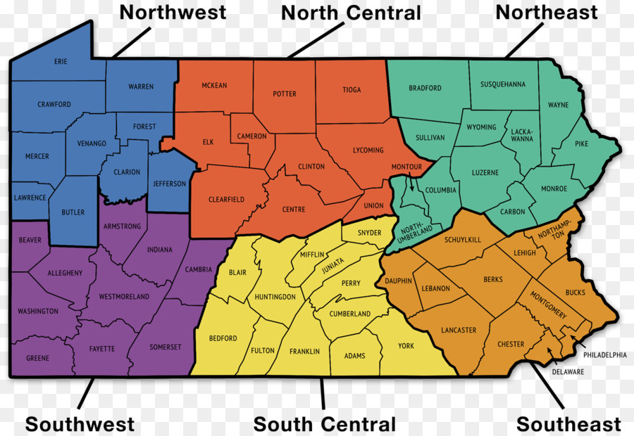 Regiões Da Pensilvânia，Nordeste Da Pensilvânia PNG