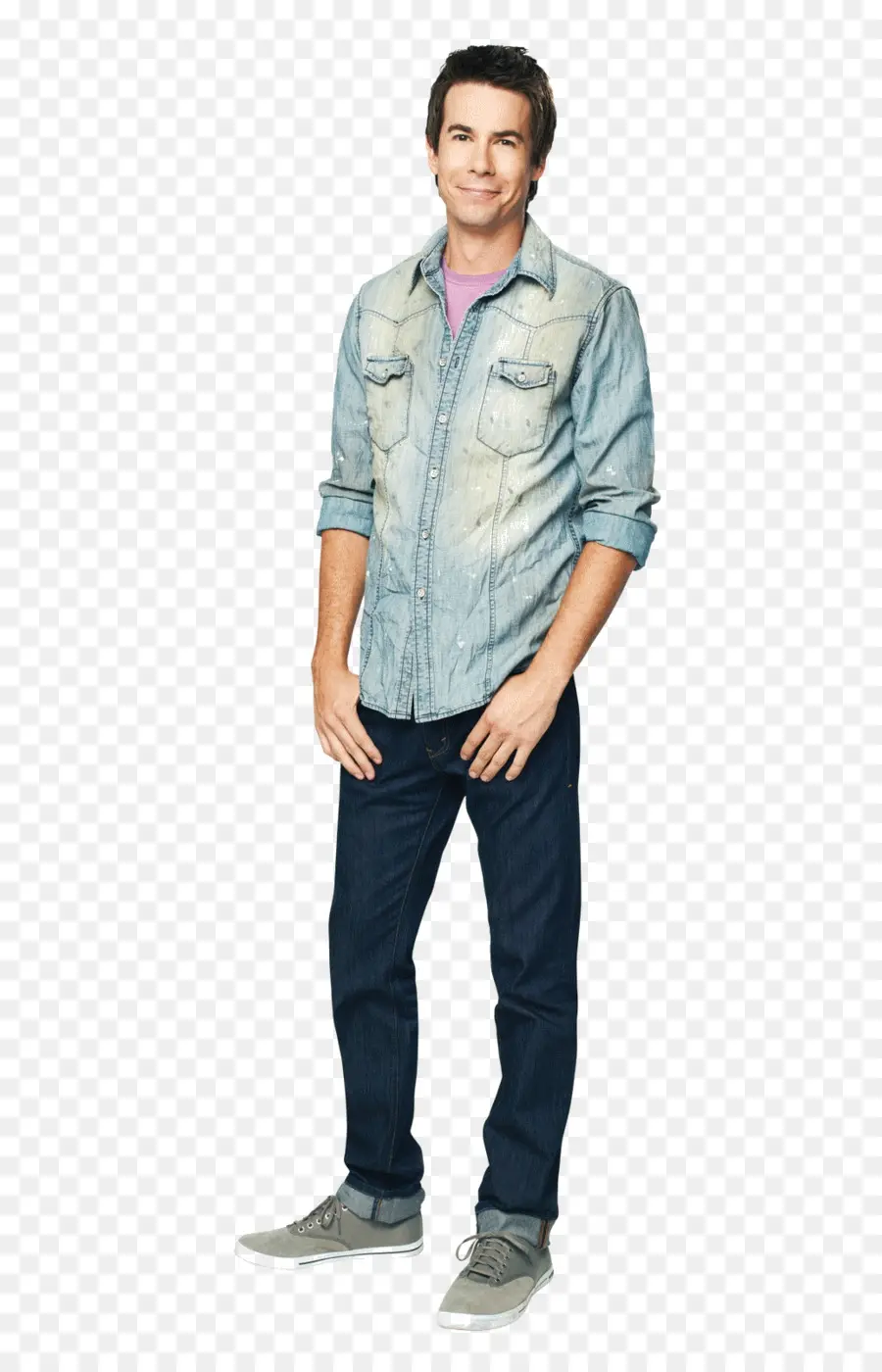 Homem De Camisa Jeans，Casual PNG