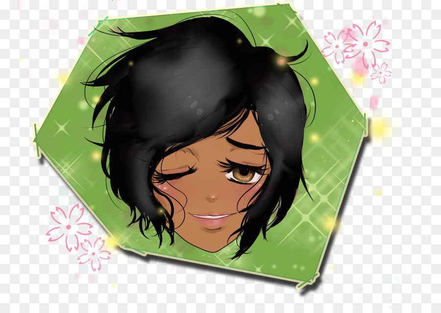 Cartoon，Cabelo Preto PNG