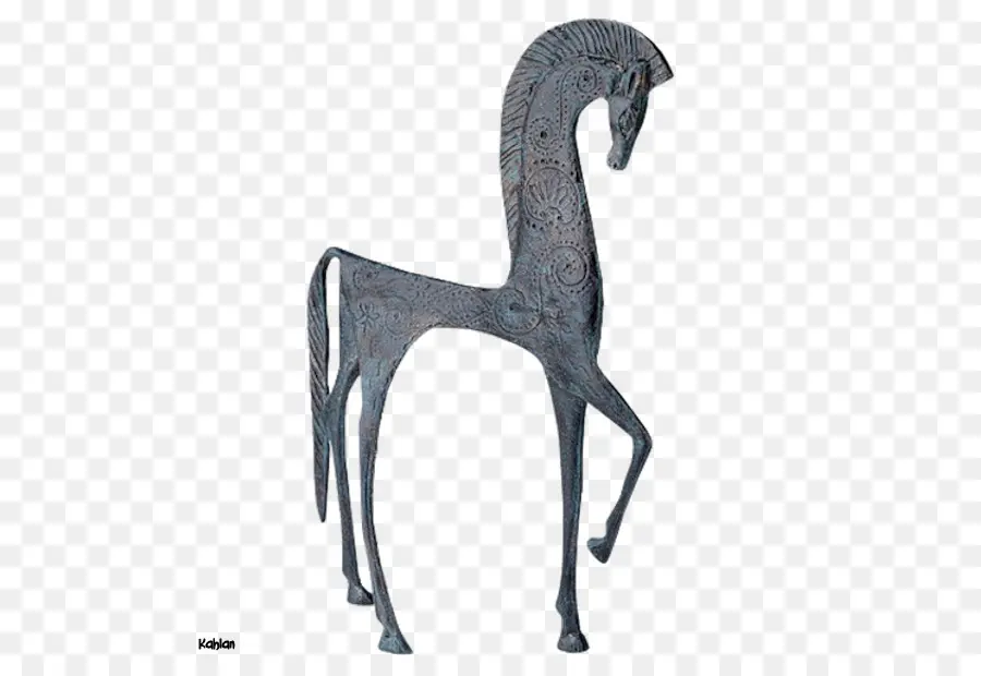 Escultura De Cavalo Em Metal，Estátua PNG