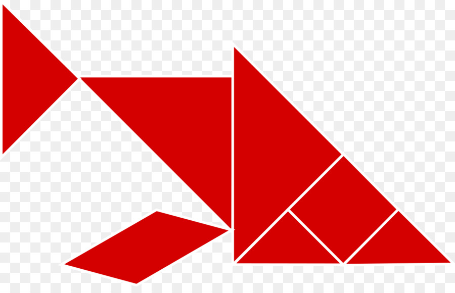 Pássaro Tangram Vermelho，Quebra Cabeça PNG