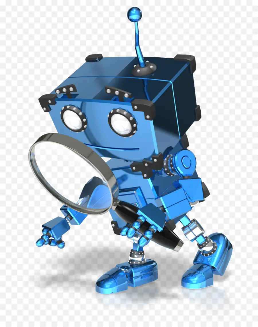 Robô Azul，Lupa PNG