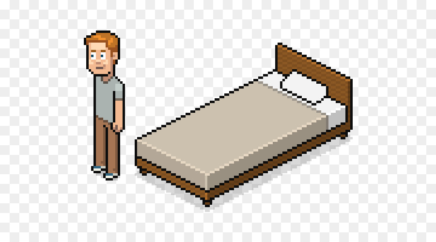 Pessoa E Cama，Pixel Art PNG