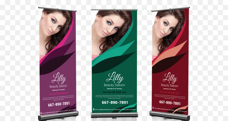 Banners De Salão De Beleza，Anúncio PNG